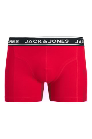 5 boxers en coton biologique - Bleu marine et rouge