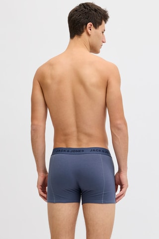 7 boxers en coton biologique - Noir et bleu