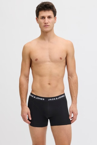 7 boxers en coton biologique - Noir et bleu