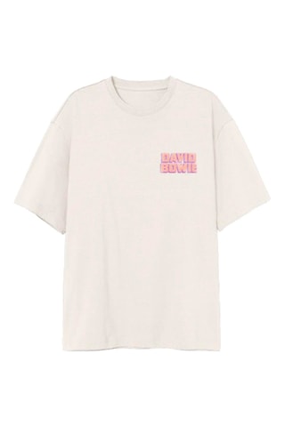 T-shirt relaxed David Bowie - Ecru