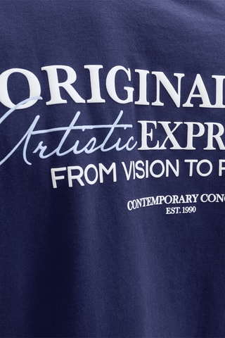 T-shirt relaxed - Bleu marine