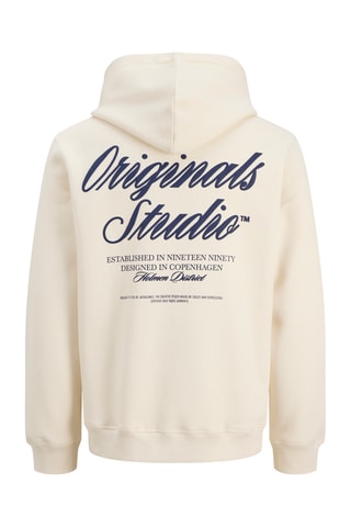 Sweat relaxed à capuche - Ecru