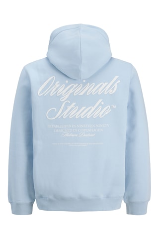 Sweat relaxed à capuche - Bleu clair