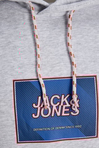 Sweat regular en coton biologique - Gris clair chiné