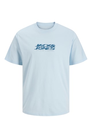 T-shirt regular en coton biologique - Bleu clair