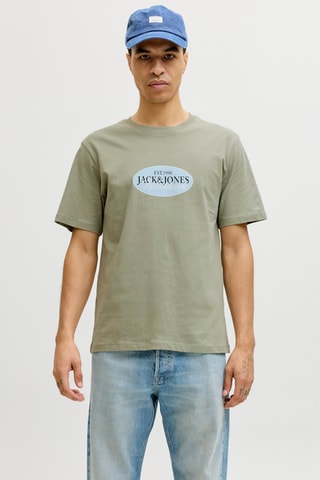 T-shirt regular en coton biologique - Kaki