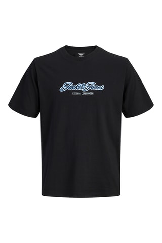 T-shirt regular en coton biologique - Noir