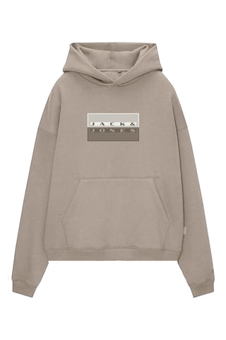 Sweat relaxed à capuche - Beige