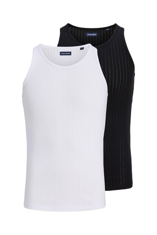 2 débardeurs - Blanc et noir