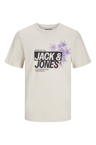 4 t-shirts regular - Blanc, beige et bleu marine