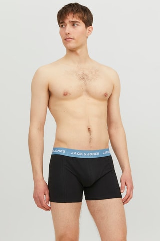 3 boxers en coton biologique - Noir