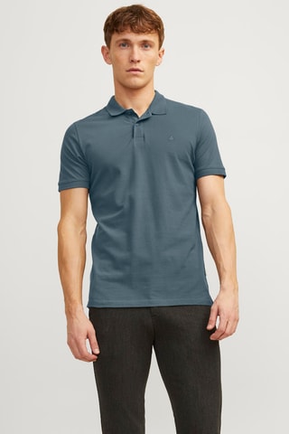 Polo regular - Bleu-gris