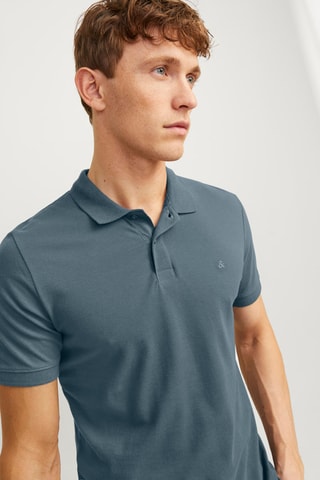 Polo regular - Bleu-gris