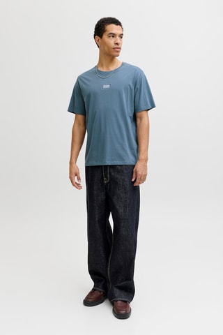 T-shirt regular en coton biologique - Bleu