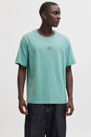 T-shirt regular en coton biologique - Vert d'eau