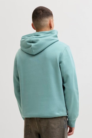 Sweat regular en coton biologique à capuche - Vert d'eau