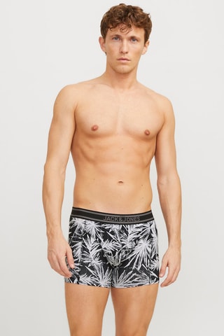 3 boxers en coton biologique - Noir et bleu