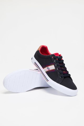 Baskets - Gris foncé chiné et bleu marine