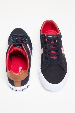 Baskets - Gris foncé chiné et bleu marine