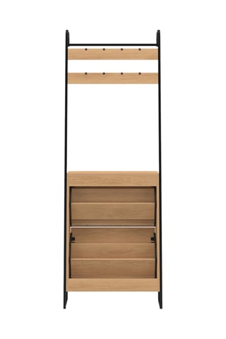 Ropero de entrada de 2 puertas abatibles Faustine - 63,5 x 23,5 x 180 cm