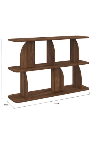 Etagère basse 3 niveaux Japandi - 112 x 73 x 30 cm