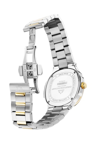 Reloj de cuarzo de acero L’Envie - Contador de fase lunar - Plateado y dorado