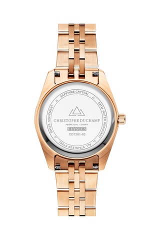 Reloj de cuarzo de acero y diamantes