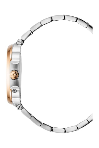 Reloj de cuarzo de acero L’Envie - Contador de fase lunar - Plateado y rosa dorado