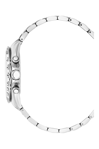 Reloj de cuarzo de acero Grand Mont - Taquímetro y cronógrafo - Plateado