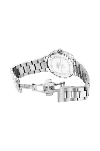 Reloj de cuarzo de acero L’Envie - Contador de fase lunar - Plateado y azul