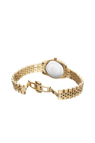 Reloj de cuarzo de acero y diamantes Elysées - Dorado