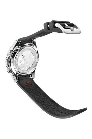 Reloj de cuarzo de acero y pulsera - Cronógrafo - Negro y plateado