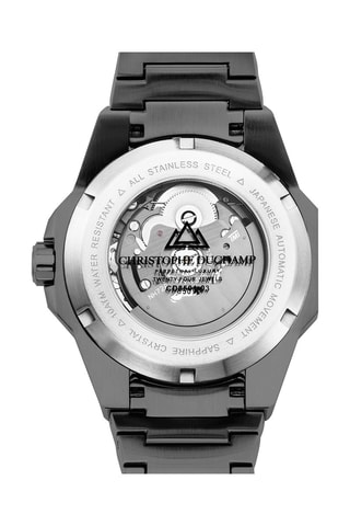 Reloj automático de acero Raidillon Skeleton II - Negro y rosa dorado