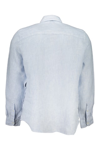 Camisa regular fit de lino - Celeste