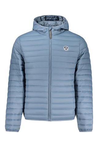 Cazadora con capucha - Celeste