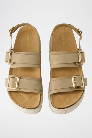 Sandalias con plataforma - Beige