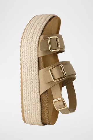 Sandalias con plataforma - Beige