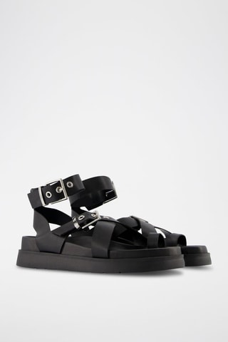 Sandalias con plataforma - Negro