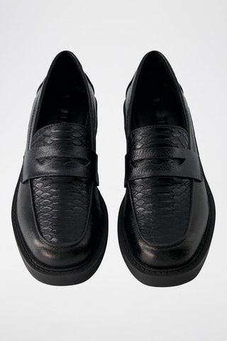 Mocasines con plataforma - Negro