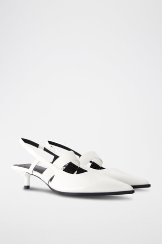 Zapatos con brillo de tacón - Blanco