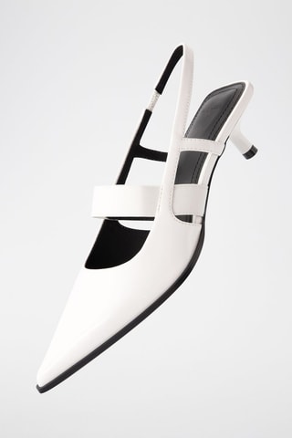 Zapatos con brillo de tacón - Blanco