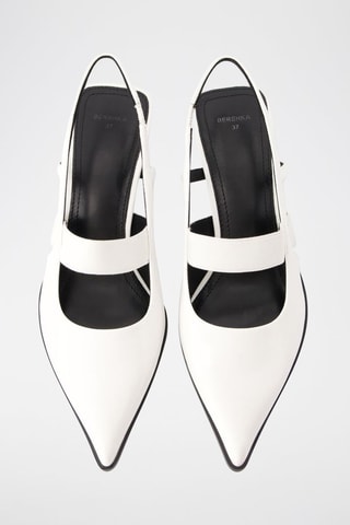 Zapatos con brillo de tacón - Blanco