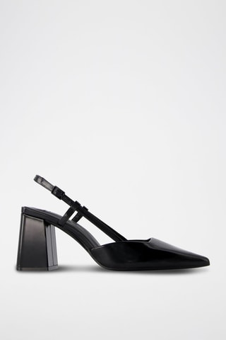 Zapatos con brillo de tacón - Negro