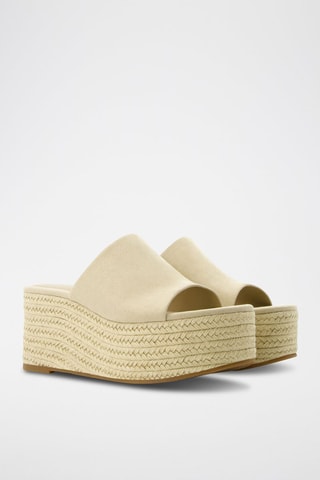 Sandalias con plataforma - Beige