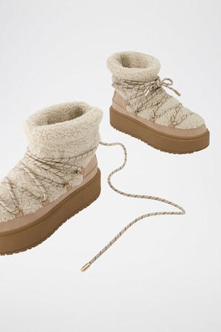 Botines con plataforma - Beige