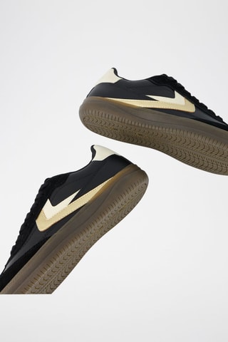 Zapatillas de piel - Negro