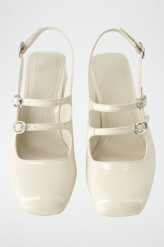 Babies con brillo de tacón - Beige