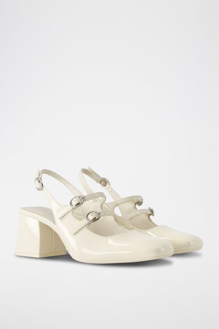 Babies con brillo de tacón - Beige