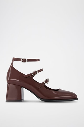 Babies con brillo de tacón - Marrón