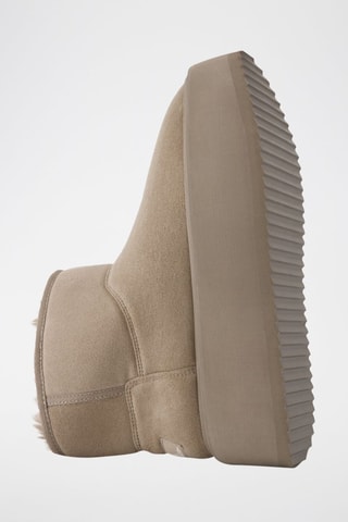 Botines con plataforma forrados - Topo